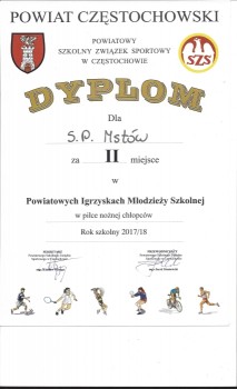Srebrny medal piłkarzy SP Mstów