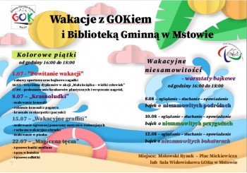 Wakacje z GOKiem i Biblioteką Gminną