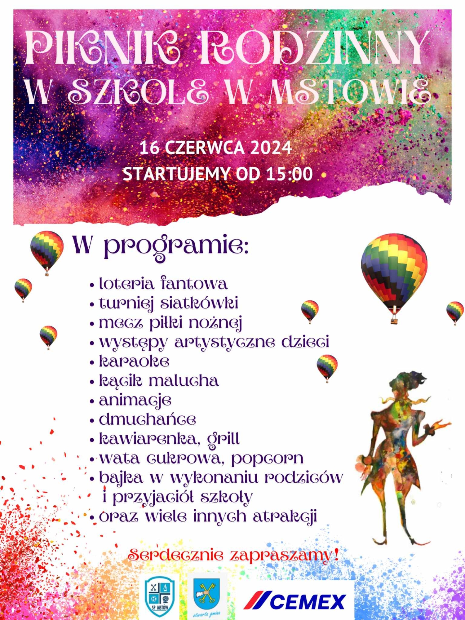 Piknik rodzinny w Szkole Podstawowej w Mstowie