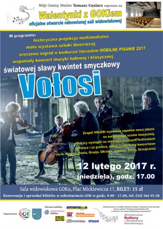 Walentynki z GOKiem - koncert zespołu VOŁOSI