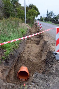 Budowa chodnika przy drodze powiatowej 1040S w Kobyłczycach - I etap