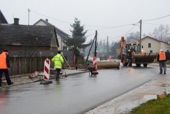 Budowa chodnika przy drodze powiatowej 1040S w Kobyłczycach - I etap