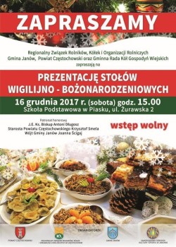 Prezentacja Stołów Wigilijno-Bożonarodzeniowych 2017