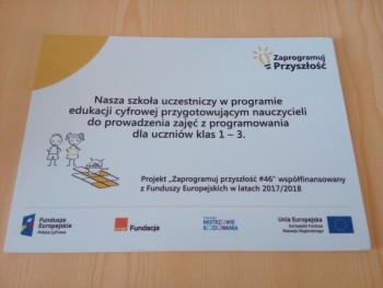 Projekt "Zaprogramuj Przyszłość" w SP w Kucharach