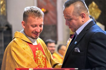 Proboszcz ks. Paweł Greń CRL i ks. Przemysław Soboń CRL - pożegnanie 