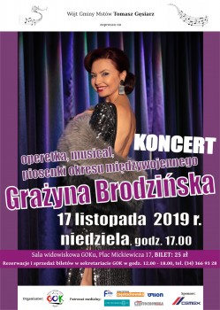 Koncert Grażyny Brodzińskiej 17.11.2019