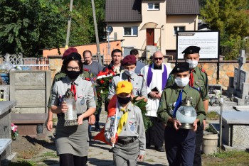 Pogrzeb osób rozstrzelanych w lesie jaskrowskim w 1939r. -cmentarz Mstów 21.09.2020