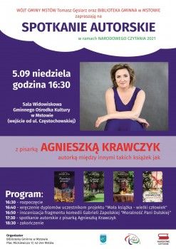 "Narodowe Czytanie 2021" i spotkanie z Agnieszką Krawczyk