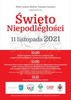 Święto Niepodległości - 11 listopada 2021