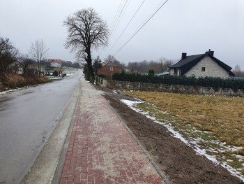 Budowa chodnika w Małusach Małych - etap I
