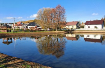 Oczyszczenie zbiornika wodnego w Kobyłczycach -