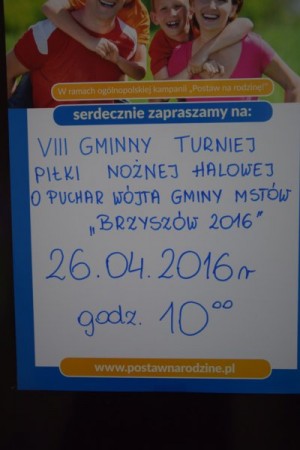 VIII GMINNY TURNIEJ PIŁKI NOŻNEJ HALOWEJ W BRZYSZOWIE